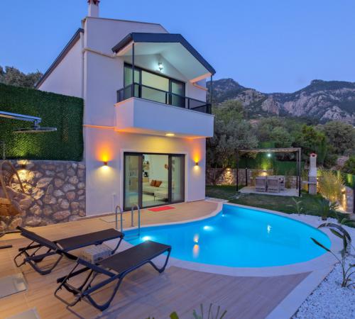 Villa Perdicia 1, Fethiye, Faralya'da 2 Kişilik Deniz Manzaralı Villa - BirebirVilla